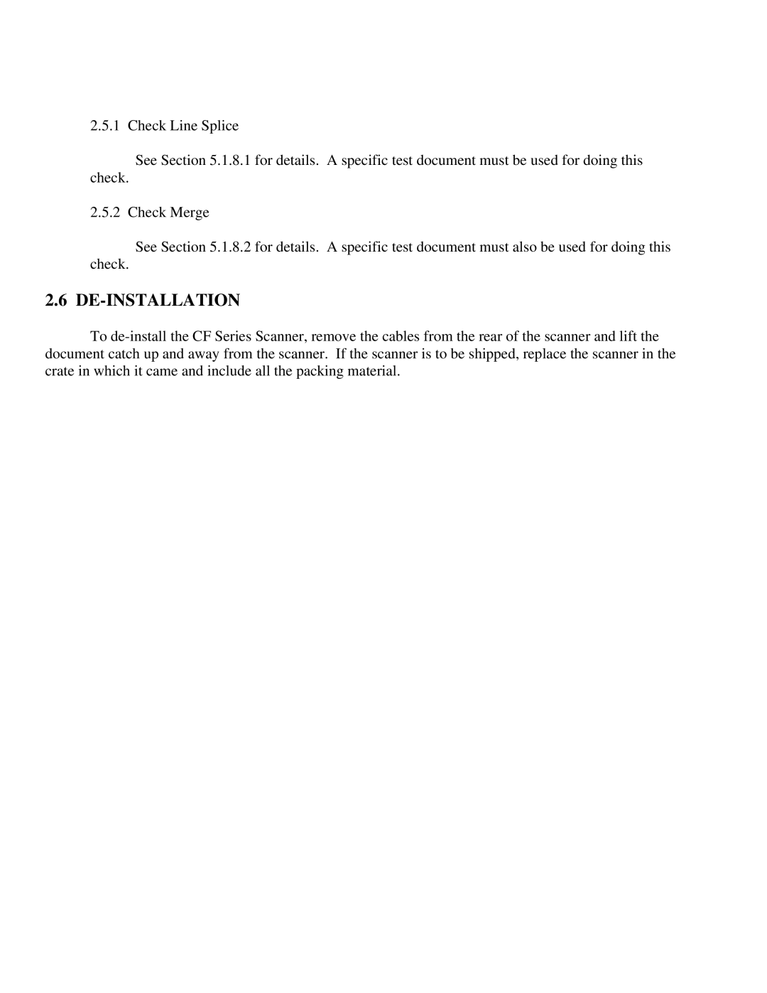 IBM CF Series manual De-Installation 