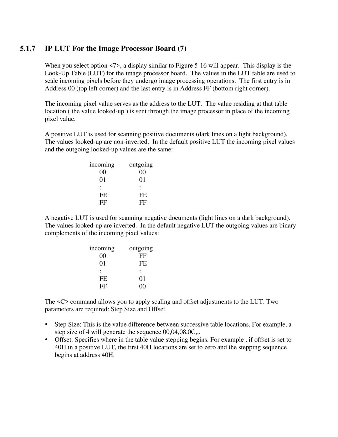 IBM CF Series manual IP LUT For the Image Processor Board 