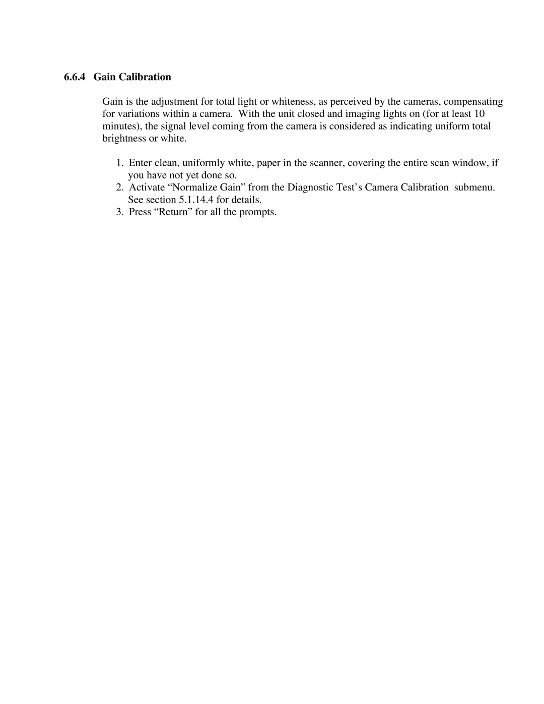 IBM CF Series manual Gain Calibration 