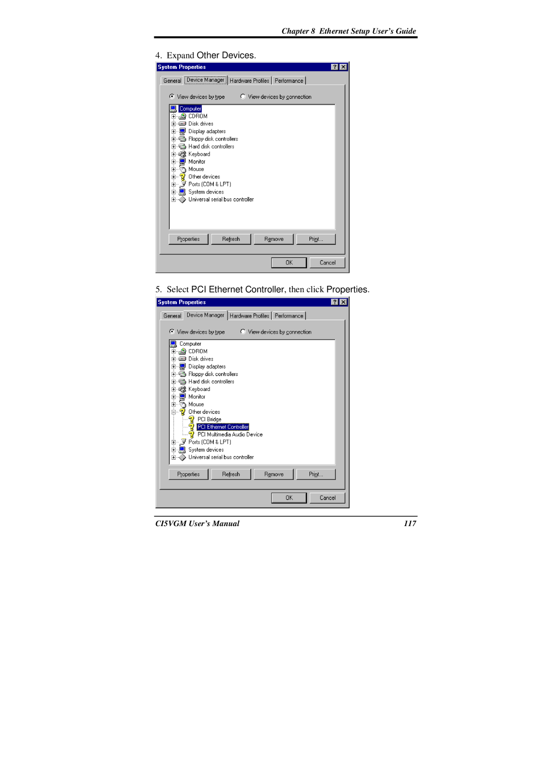 IBM CI5VGM Series user manual CI5VGM User’s Manual 117 