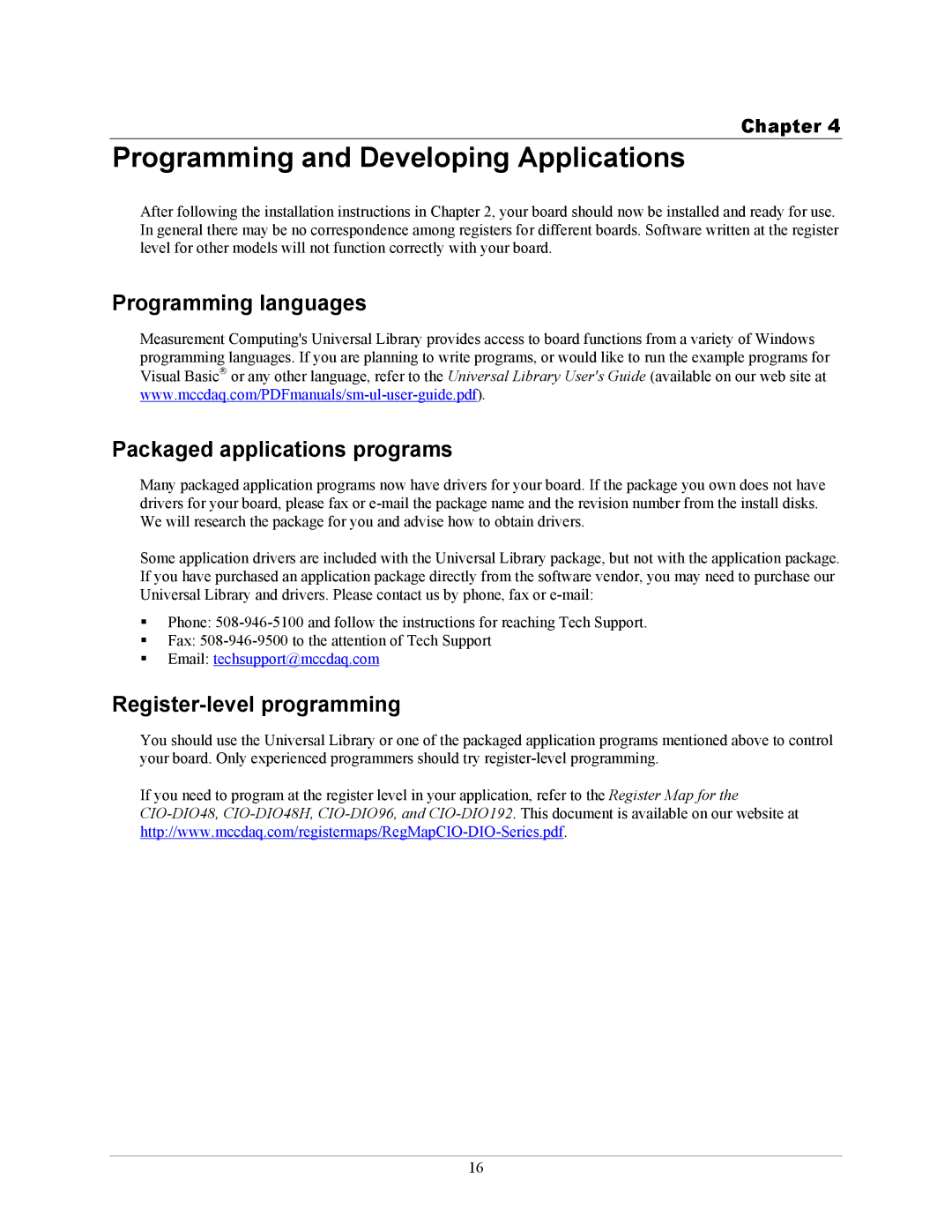 IBM CIO-DIO48H manual Programming and Developing Applications, Programming languages Packaged applications programs 