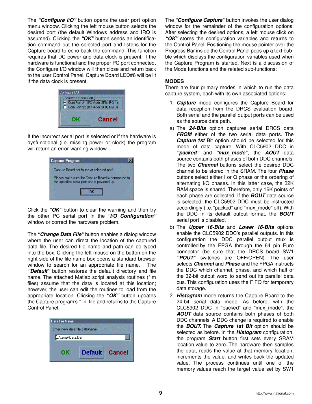 IBM CLC-CAPT-PCASM manual Modes 