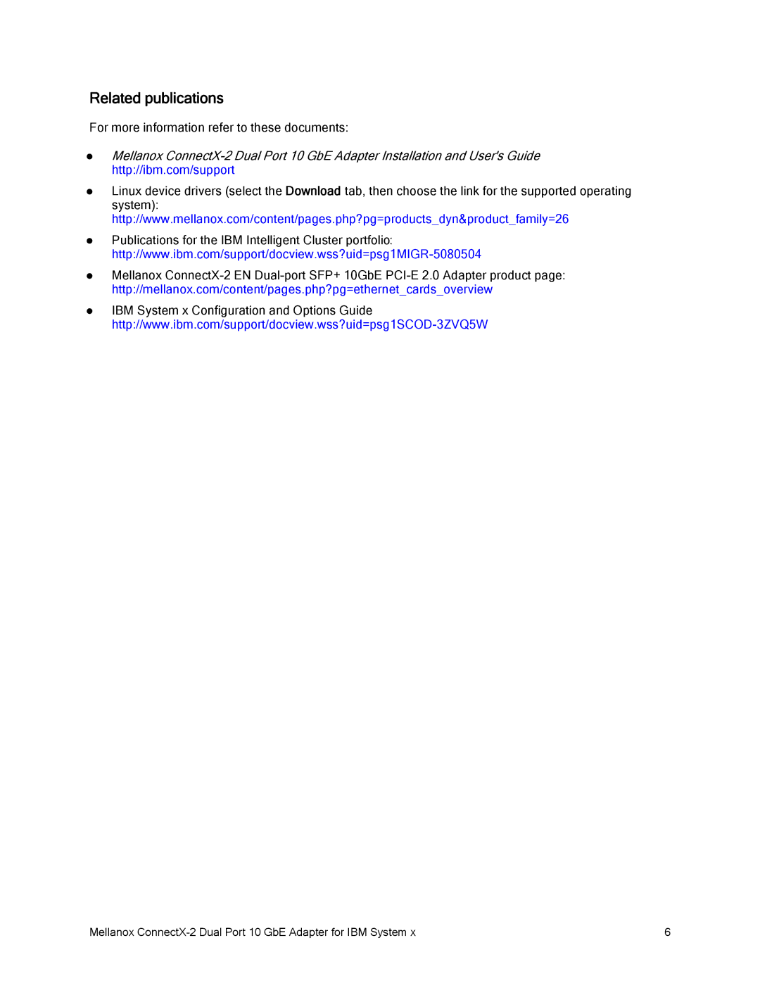 IBM CONNECTX-2 manual Related publications, For more information refer to these documents 