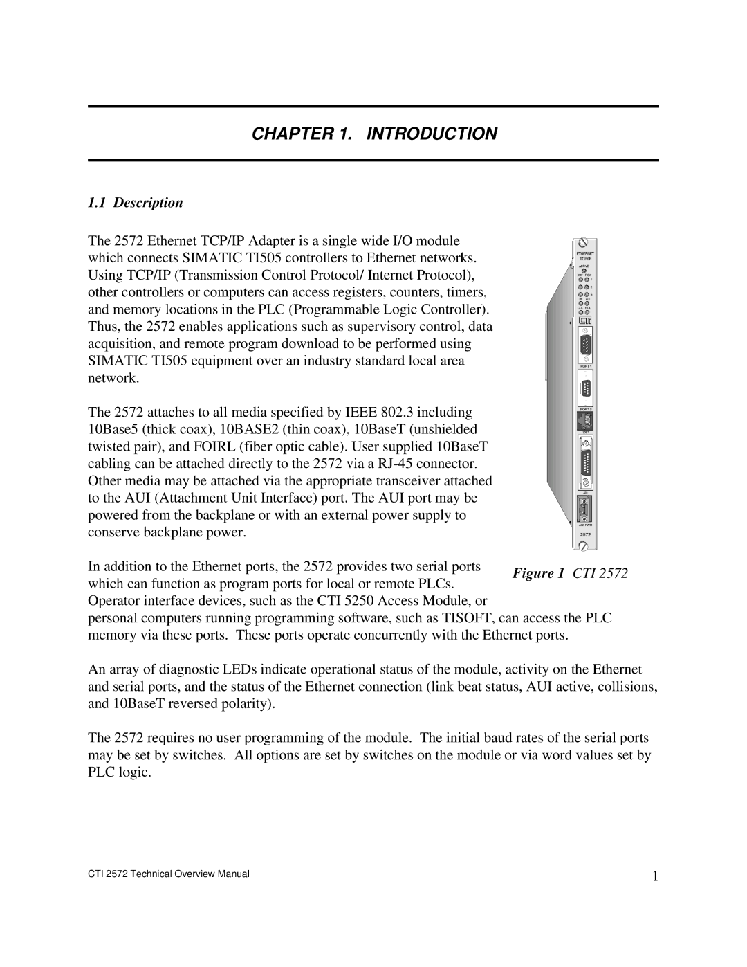 IBM CTI 2572 manual Introduction, Description 