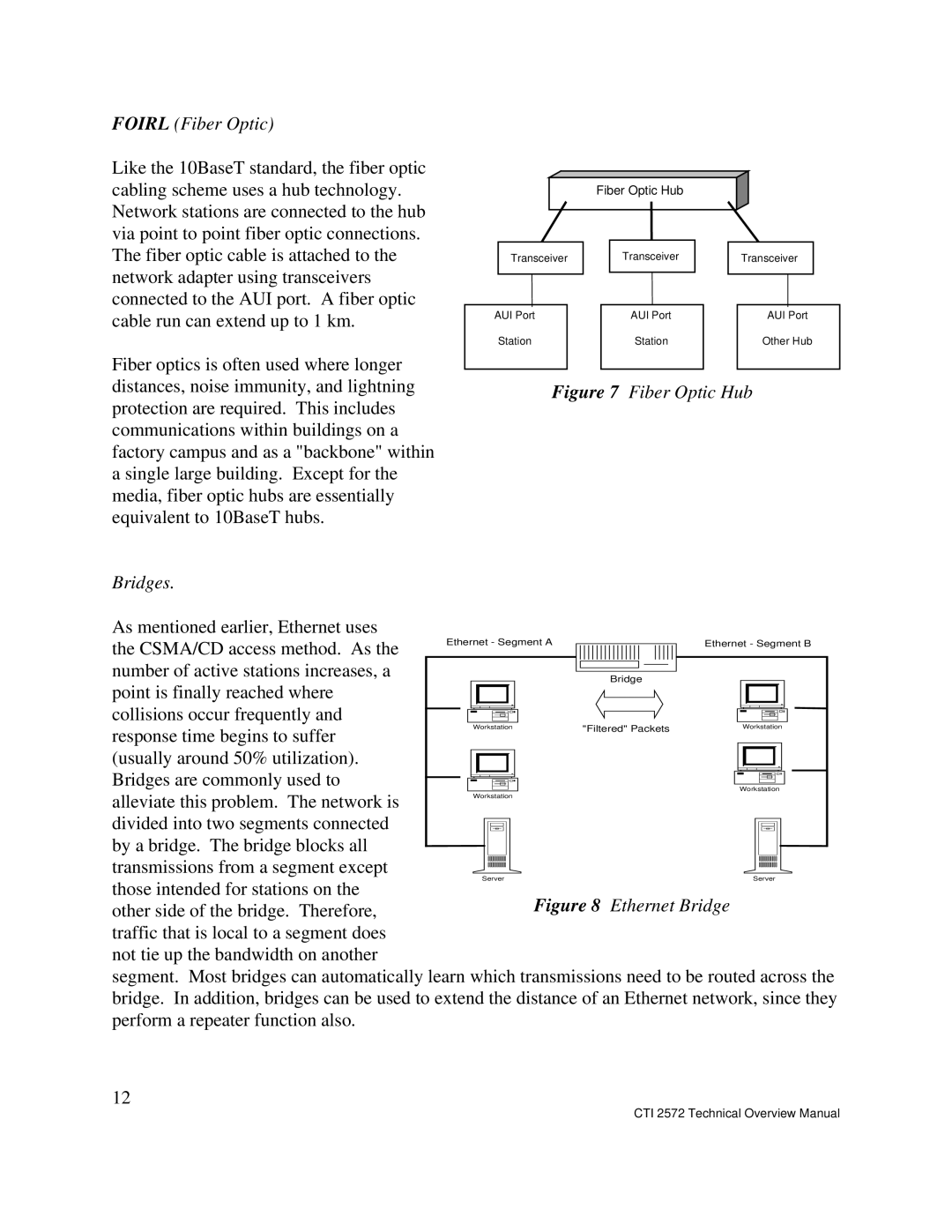 IBM CTI 2572 manual Foirl Fiber Optic, Bridges 