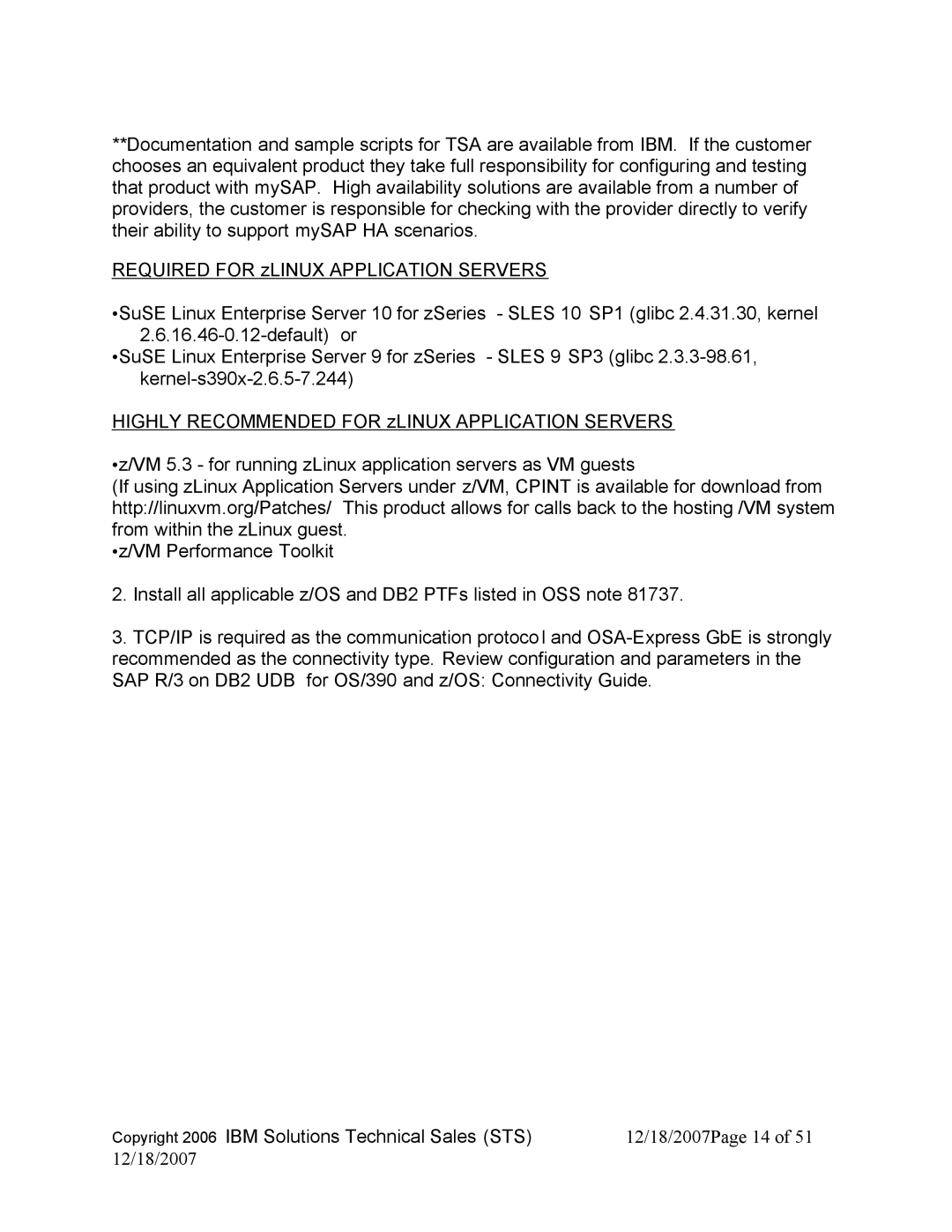 IBM DB2 9, DB2 V8 manual 12/18/2007Page 14 