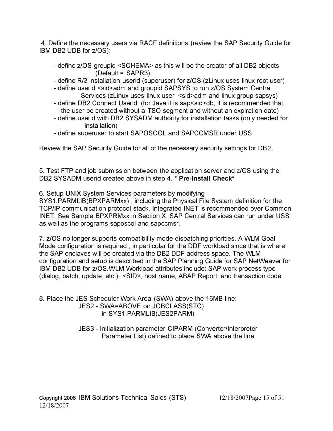 IBM DB2 V8, DB2 9 manual 12/18/2007Page 15 