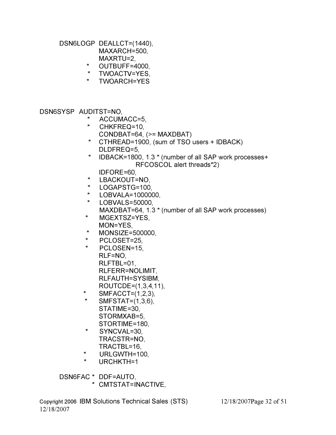 IBM DB2 9, DB2 V8 manual IDFORE=60 LBACKOUT=NO, Mon=Yes 