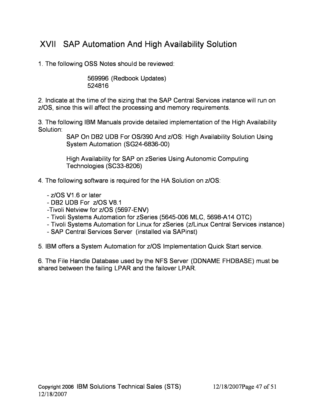 IBM DB2 V8, DB2 9 manual The following OSS Notes should be reviewed 