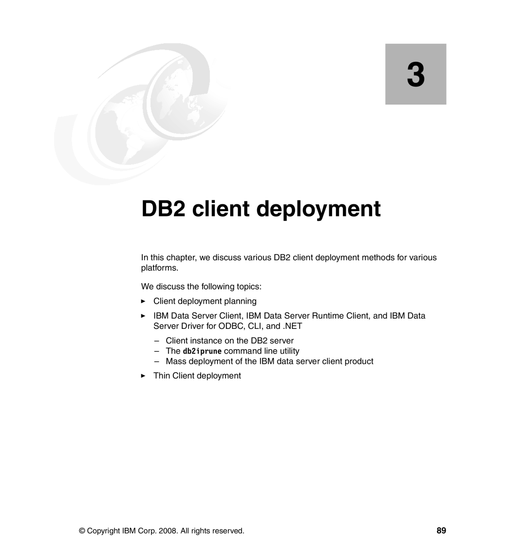 IBM manual DB2 client deployment 