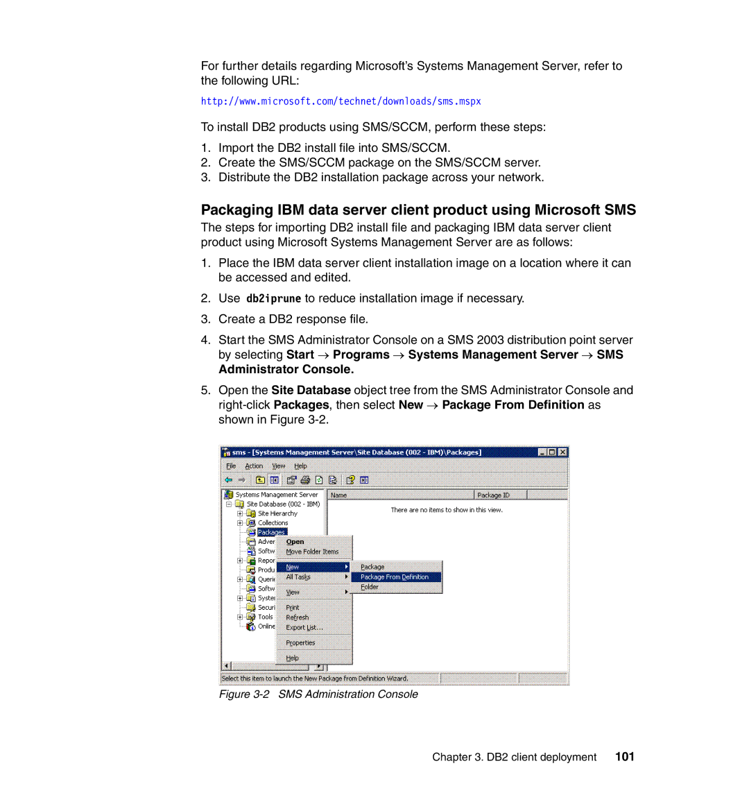 IBM DB2 manual Administrator Console, SMS Administration Console 