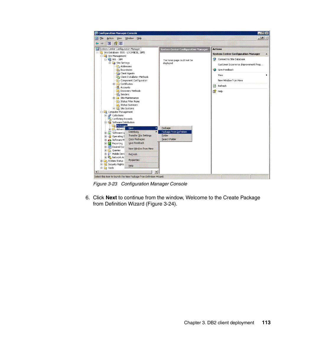 IBM DB2 manual Configuration Manager Console 