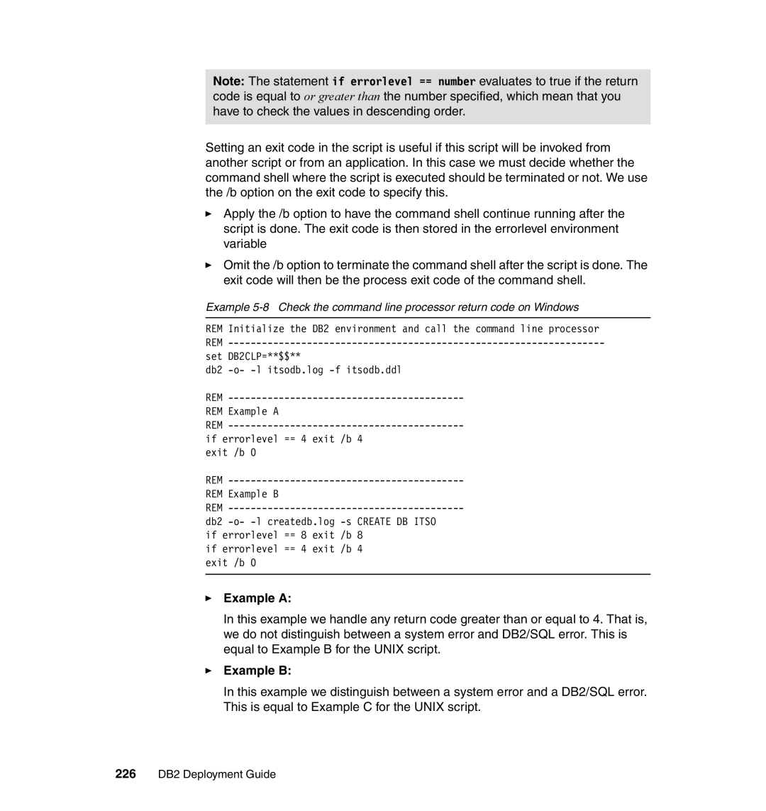 IBM manual 226 DB2 Deployment Guide 