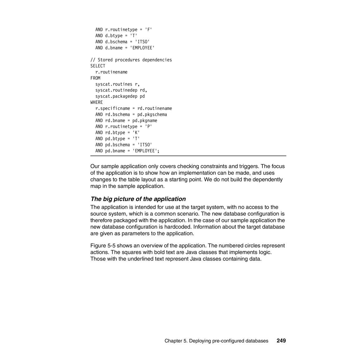 IBM DB2 manual Big picture of the application, 249 