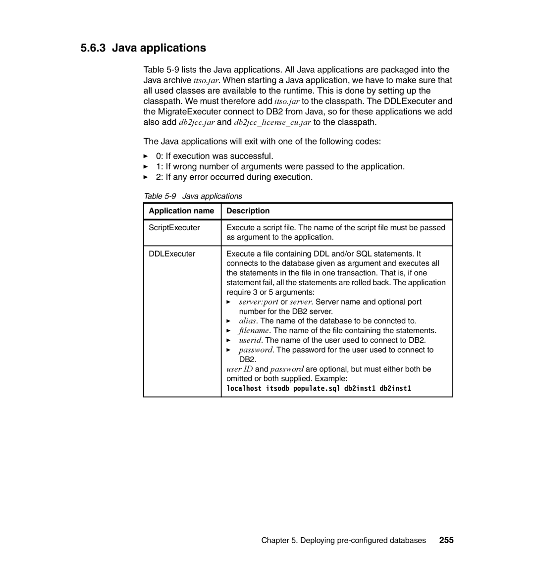 IBM DB2 manual Java applications, 255 