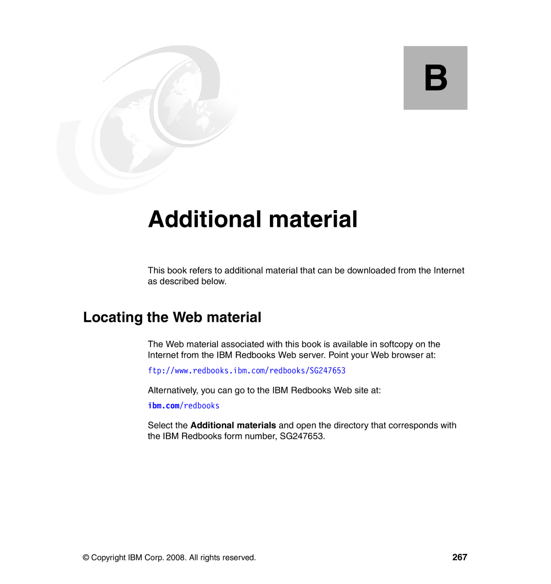 IBM DB2 manual Locating the Web material, 267 