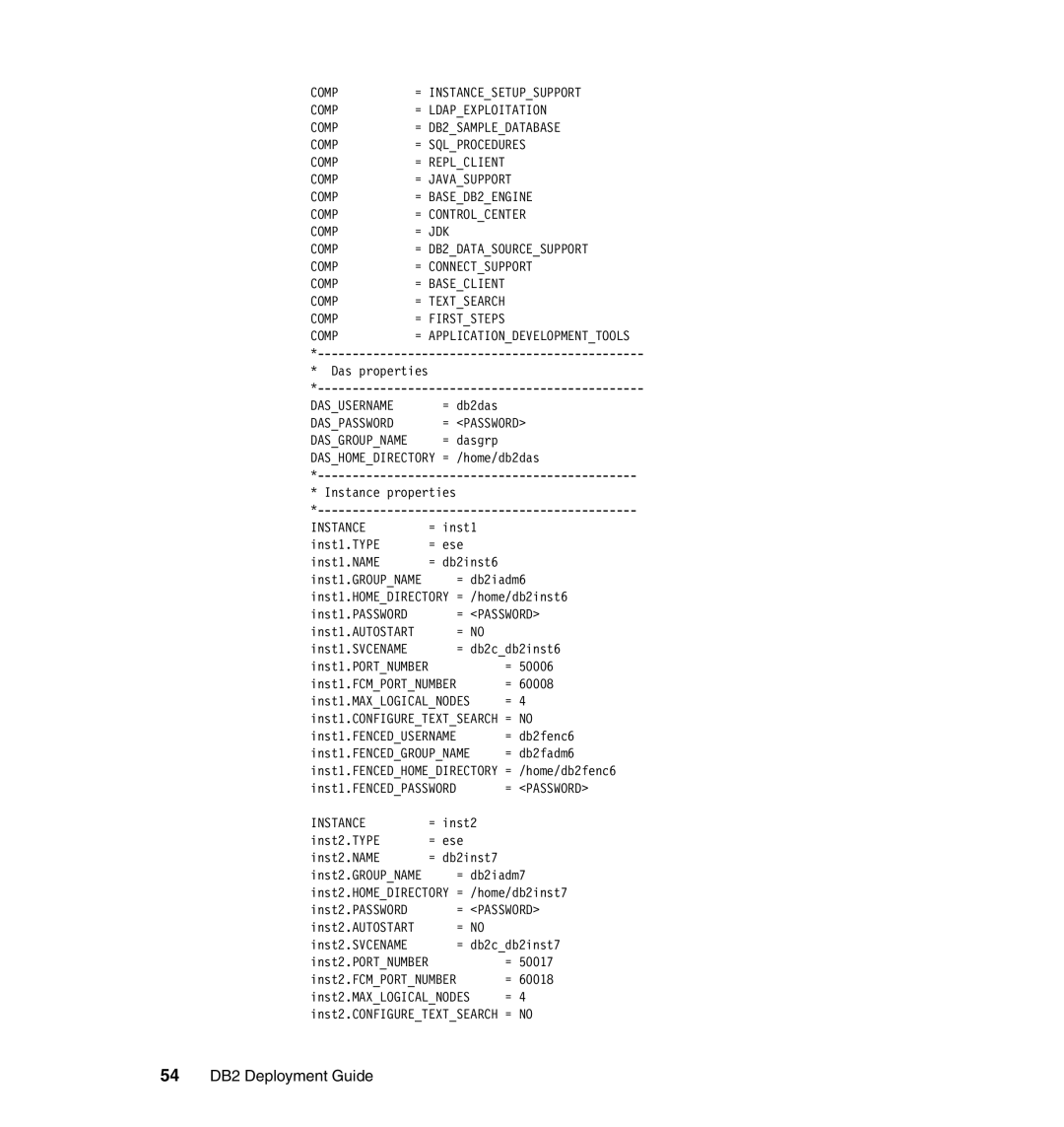 IBM manual 54 DB2 Deployment Guide, Instance 