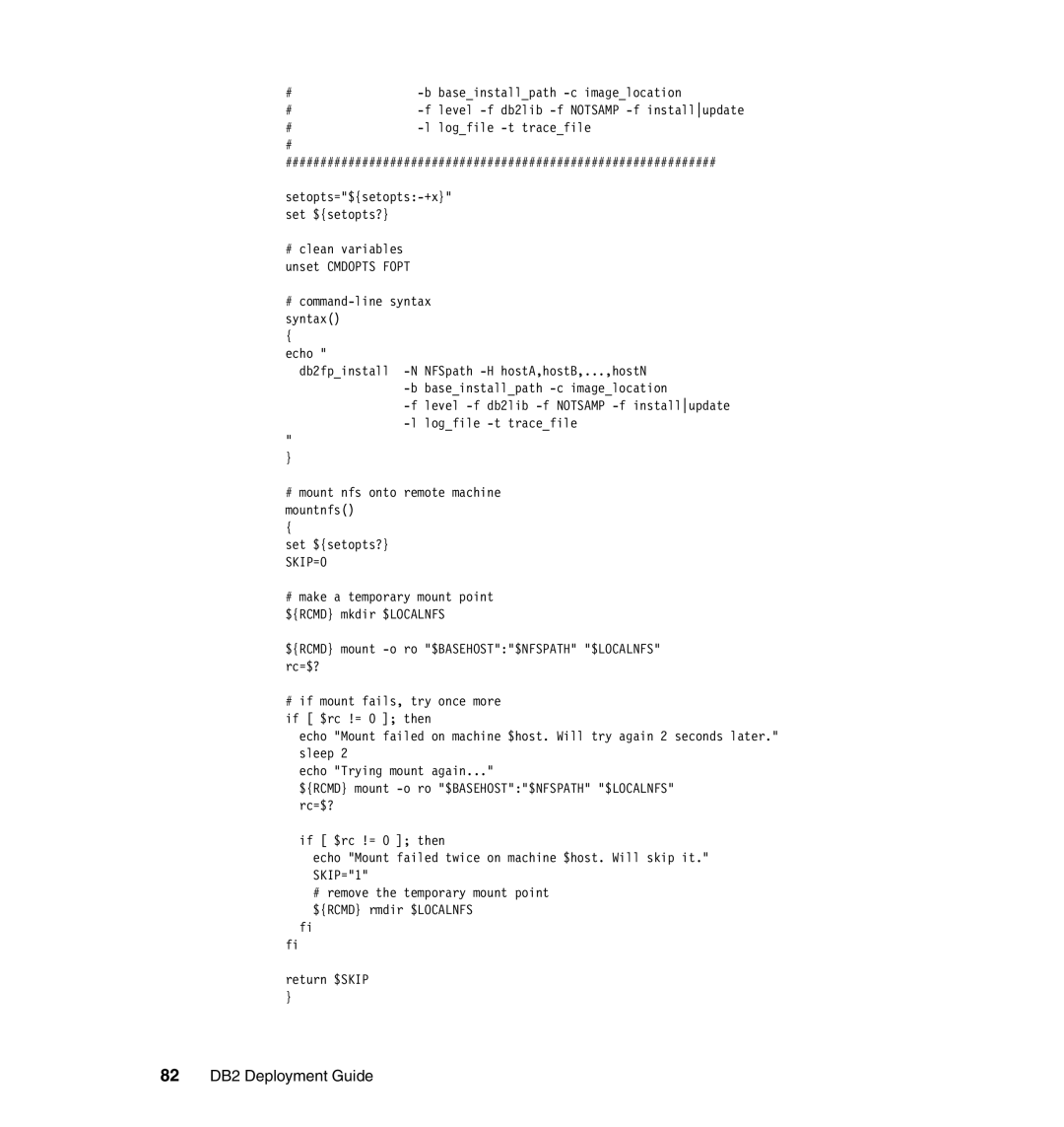 IBM manual 82 DB2 Deployment Guide 