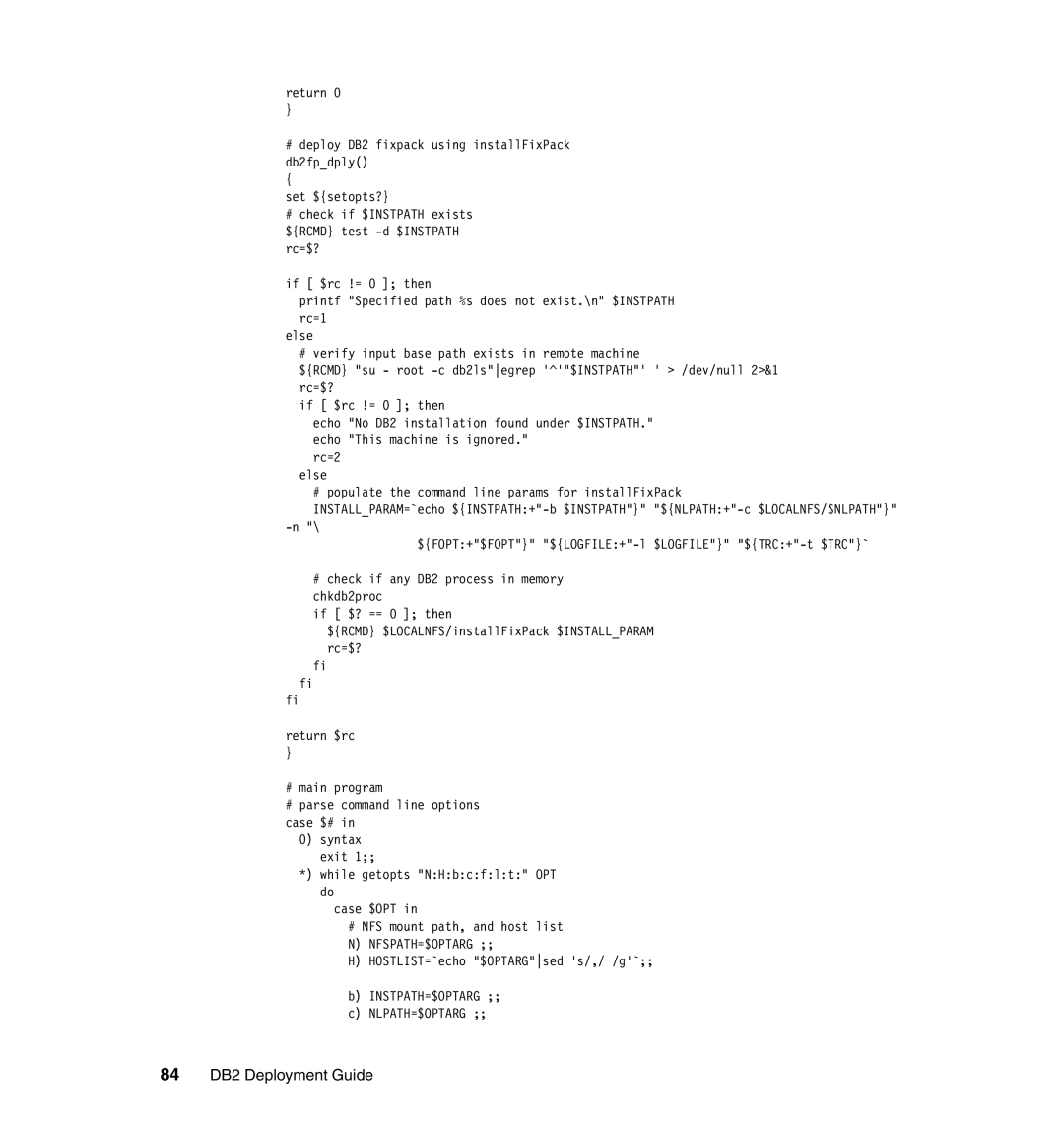 IBM manual 84 DB2 Deployment Guide 