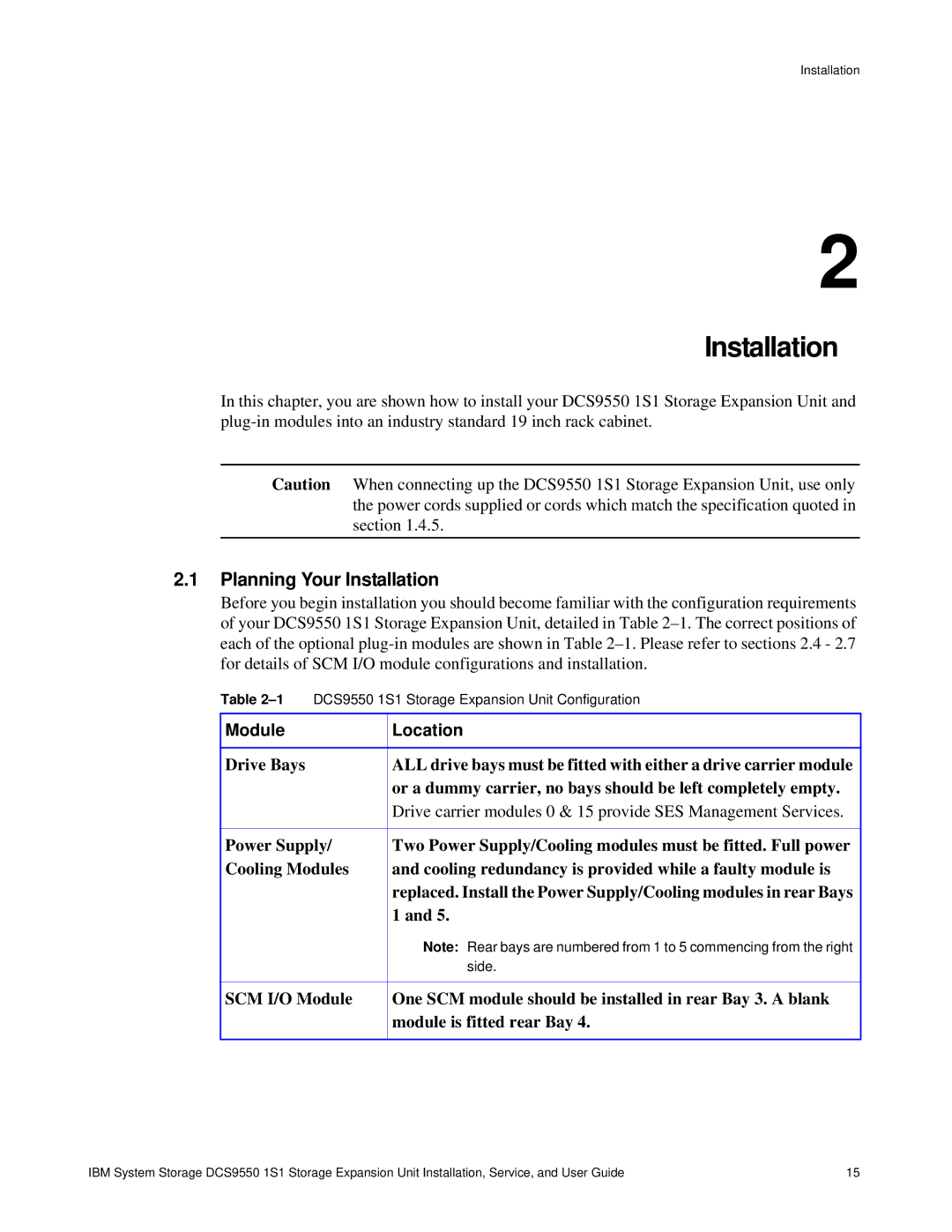 IBM DCS9550 1S1 manual Planning Your Installation 