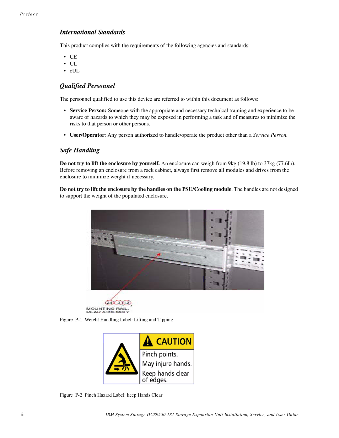 IBM DCS9550 1S1 manual International Standards 