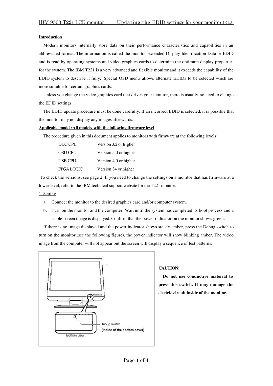 IBM DG1, DG3, 9503-T221 manual Introduction, Ddc Cpu, Osd Cpu, Usb Cpu, Fpga Logic 