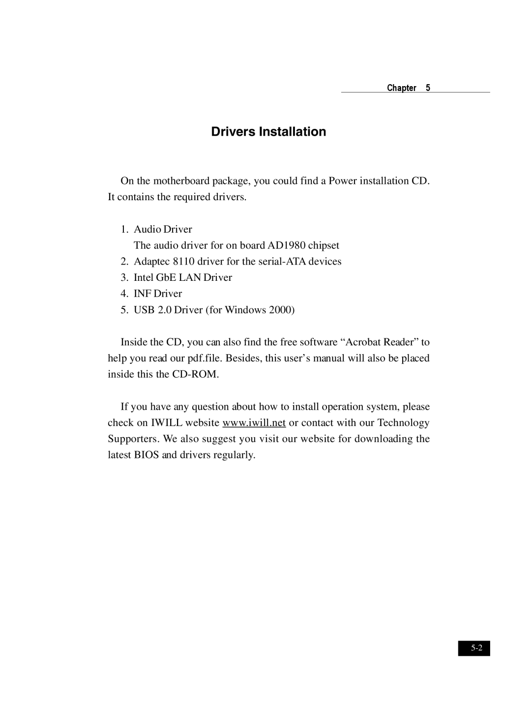 IBM DJ800 user manual Drivers Installation 