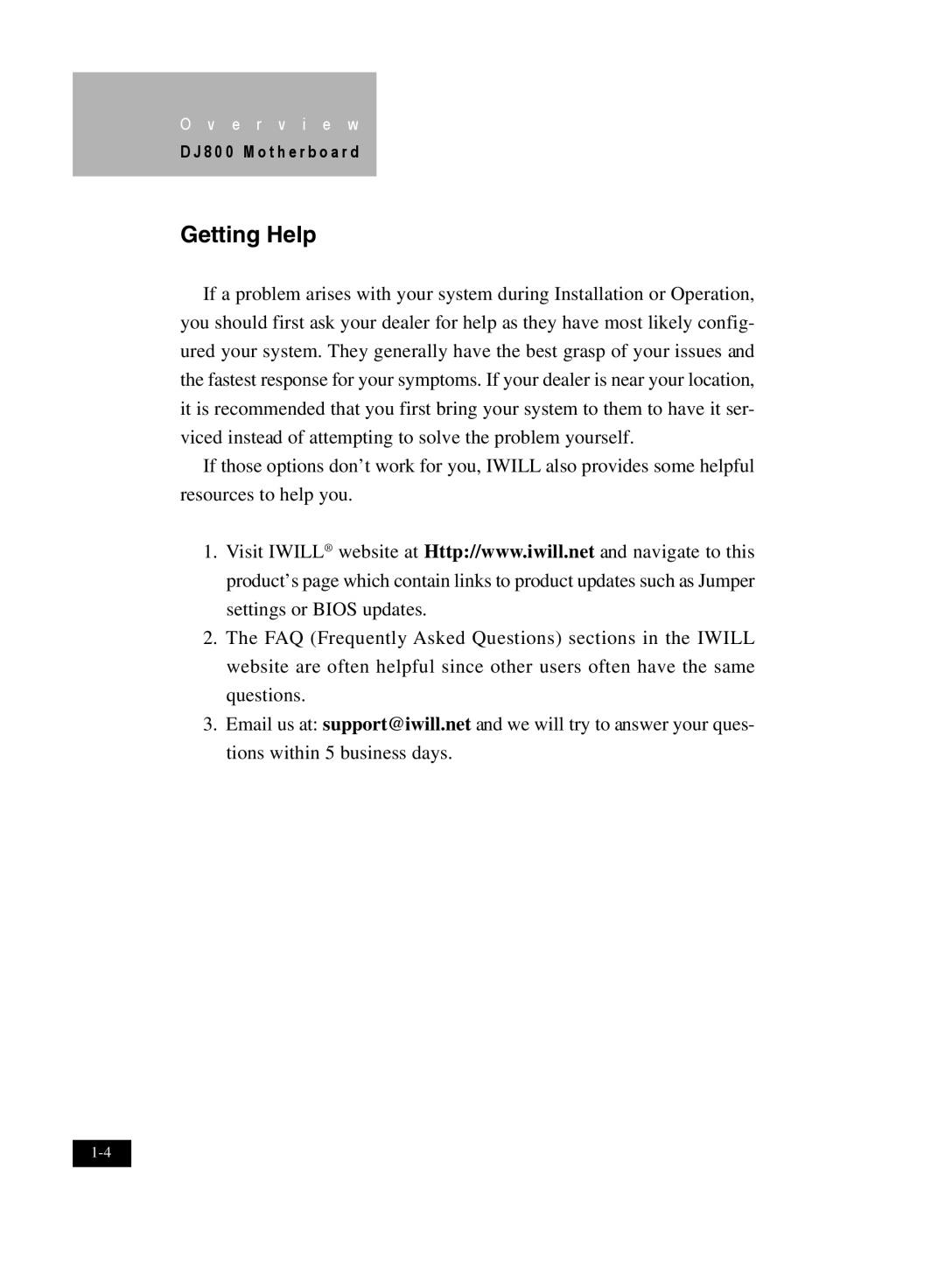 IBM DJ800 user manual Getting Help 