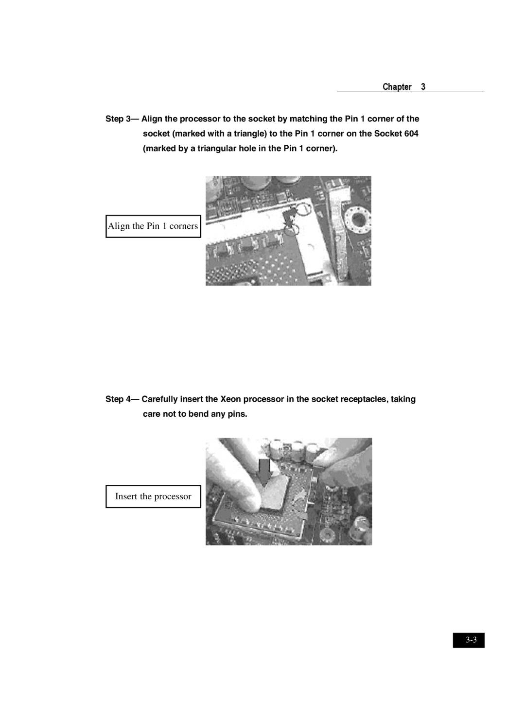 IBM DJ800 user manual Insert the processor 