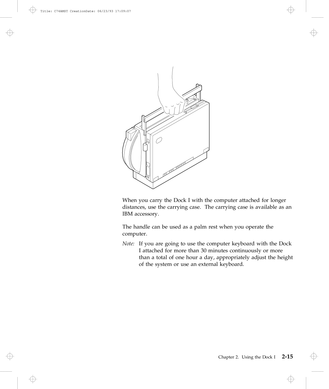 IBM manual Using the Dock I 