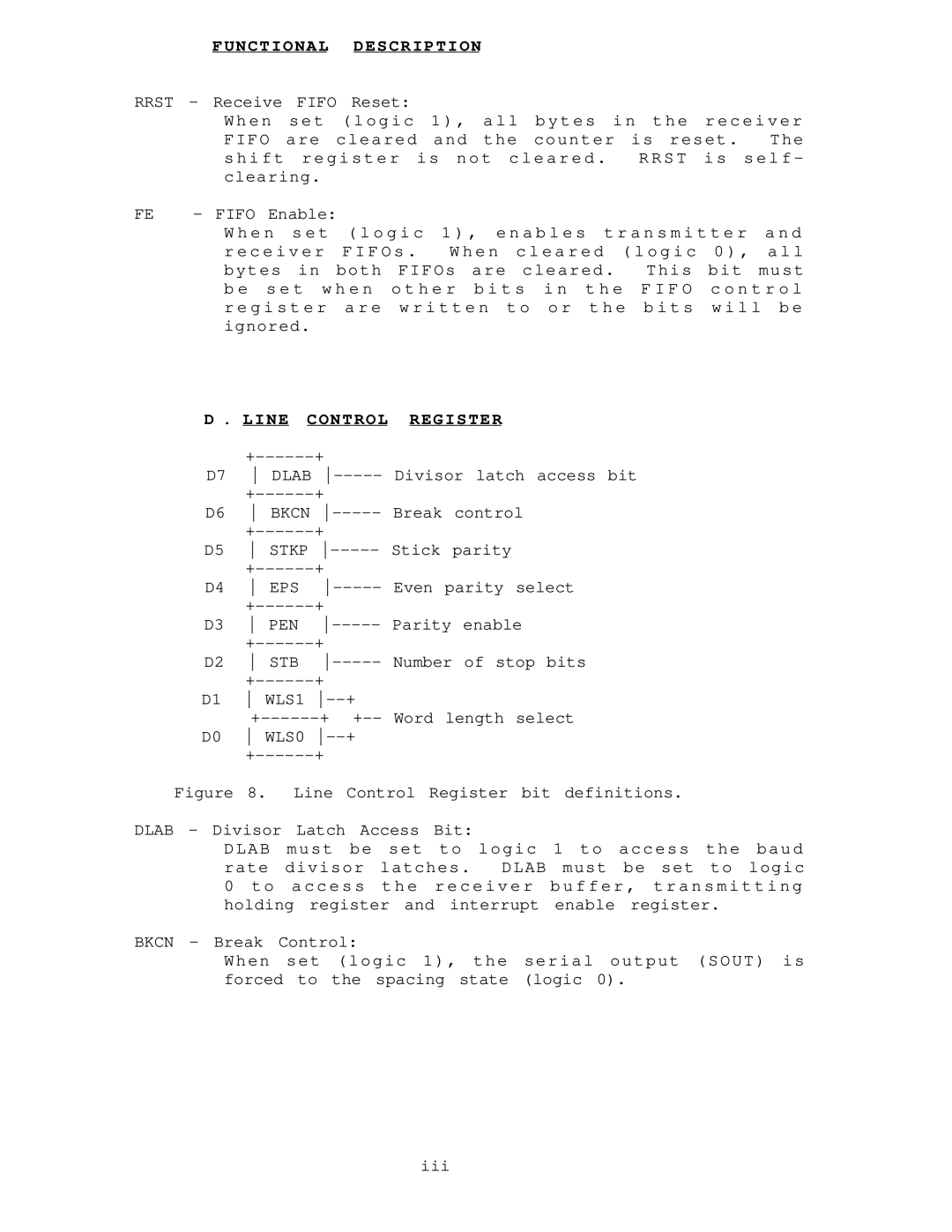 IBM DS-2000 warranty Line Control Register 