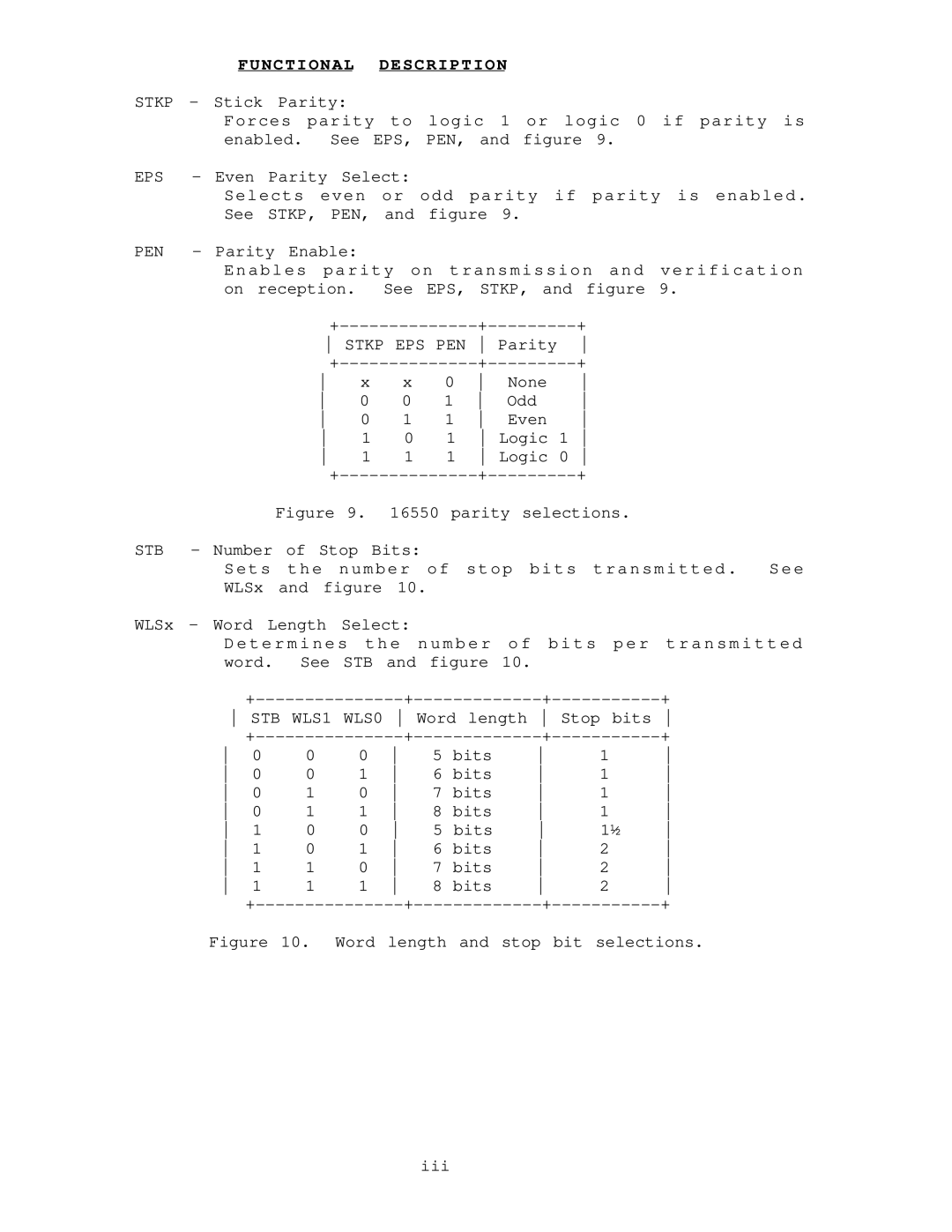 IBM DS-2000 warranty Parity selections, STB STB WLS1 WLS0 