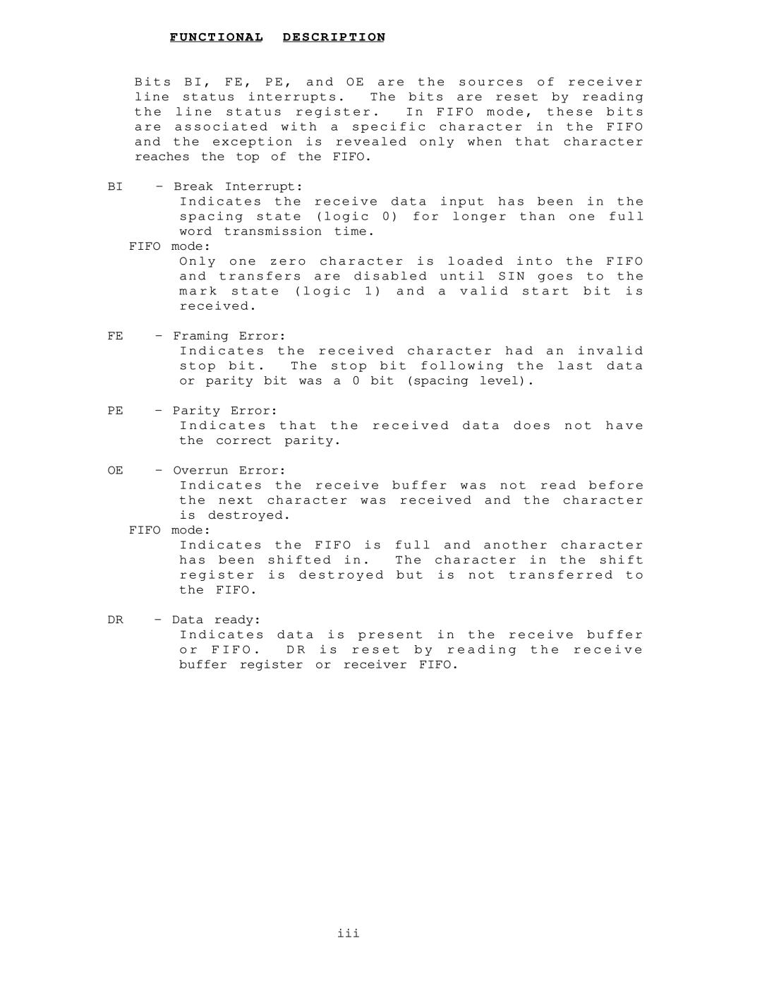 IBM DS-2000 warranty Data ready Indicates Is present Receive buffer 