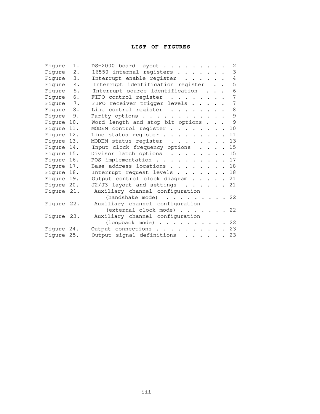 IBM DS-2000 warranty List, Fifo, Modem 