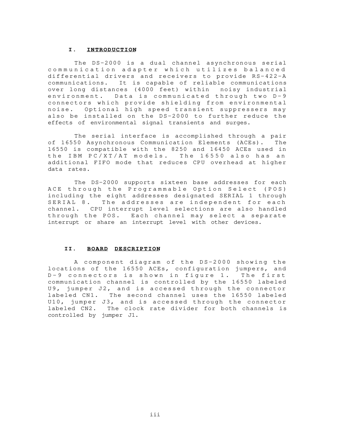 IBM DS-2000 warranty Introduction, Cpu, II . Board Description 