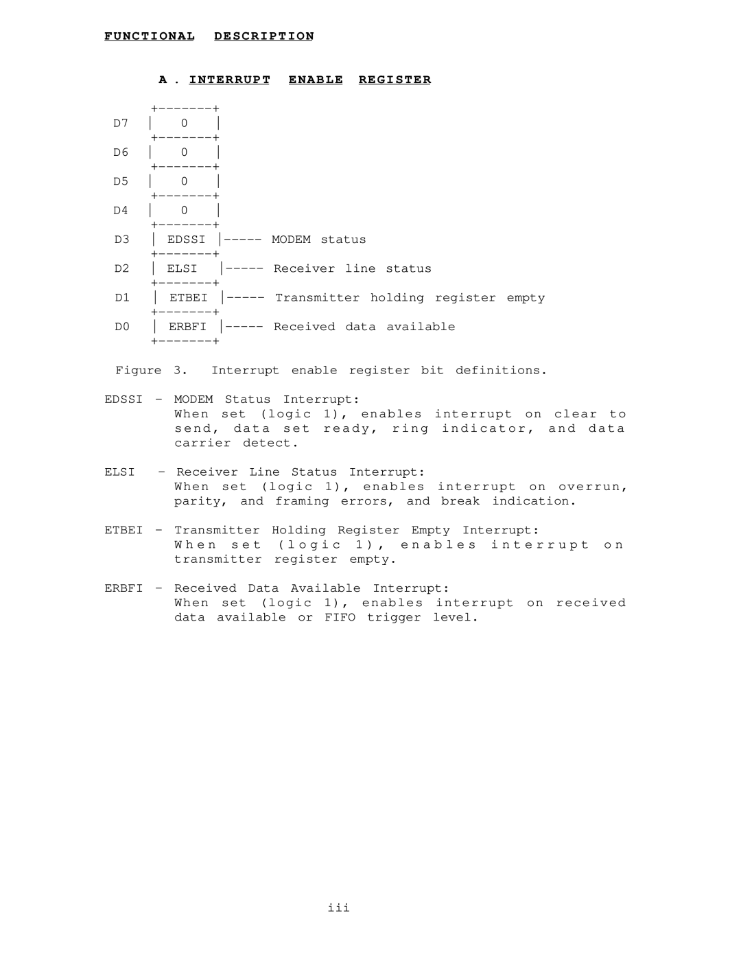 IBM DS-2000 warranty Functional Description Interrupt Enable Register 