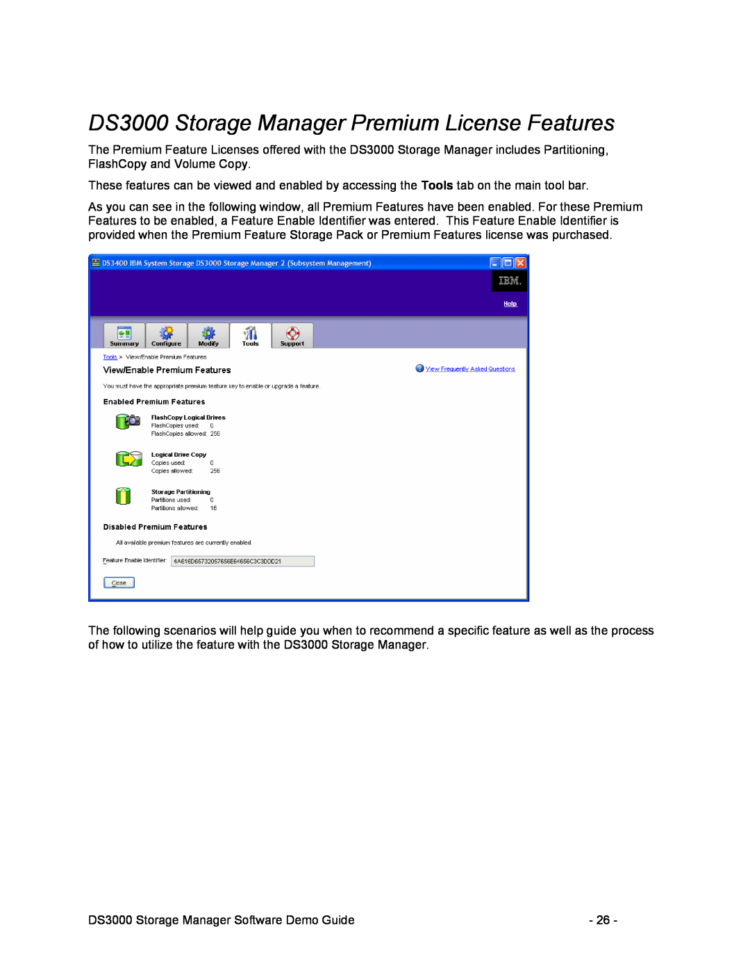 IBM manual DS3000 Storage Manager Premium License Features 