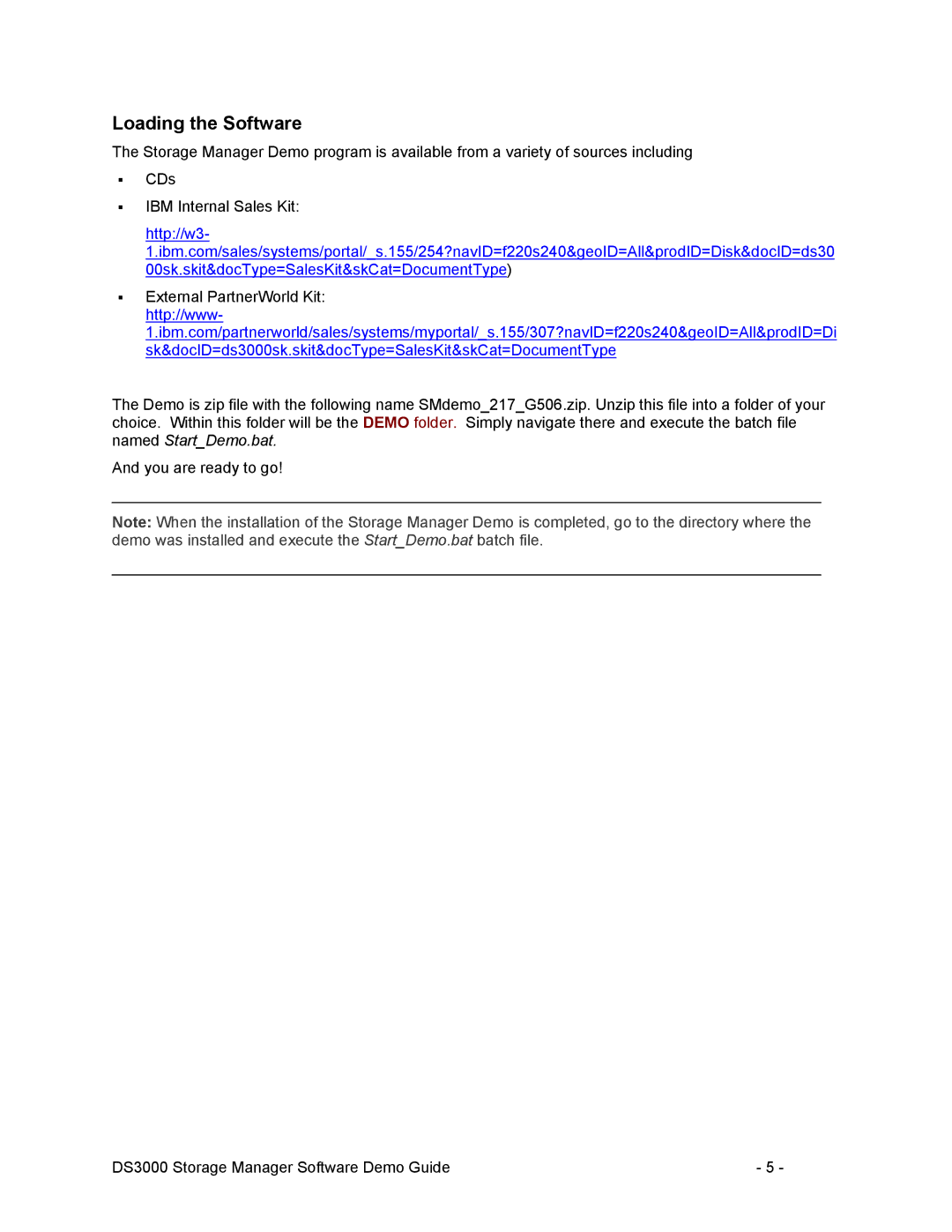 IBM DS3000 manual Loading the Software, Http//w3 