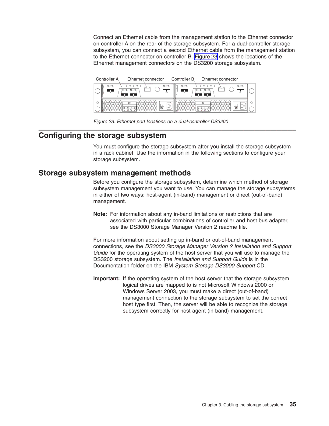 IBM DS3200 Storage Subsystem manual Configuring the storage subsystem, Storage subsystem management methods 