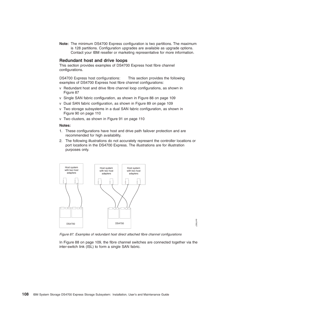 IBM DS4700 manual Redundant host and drive loops 