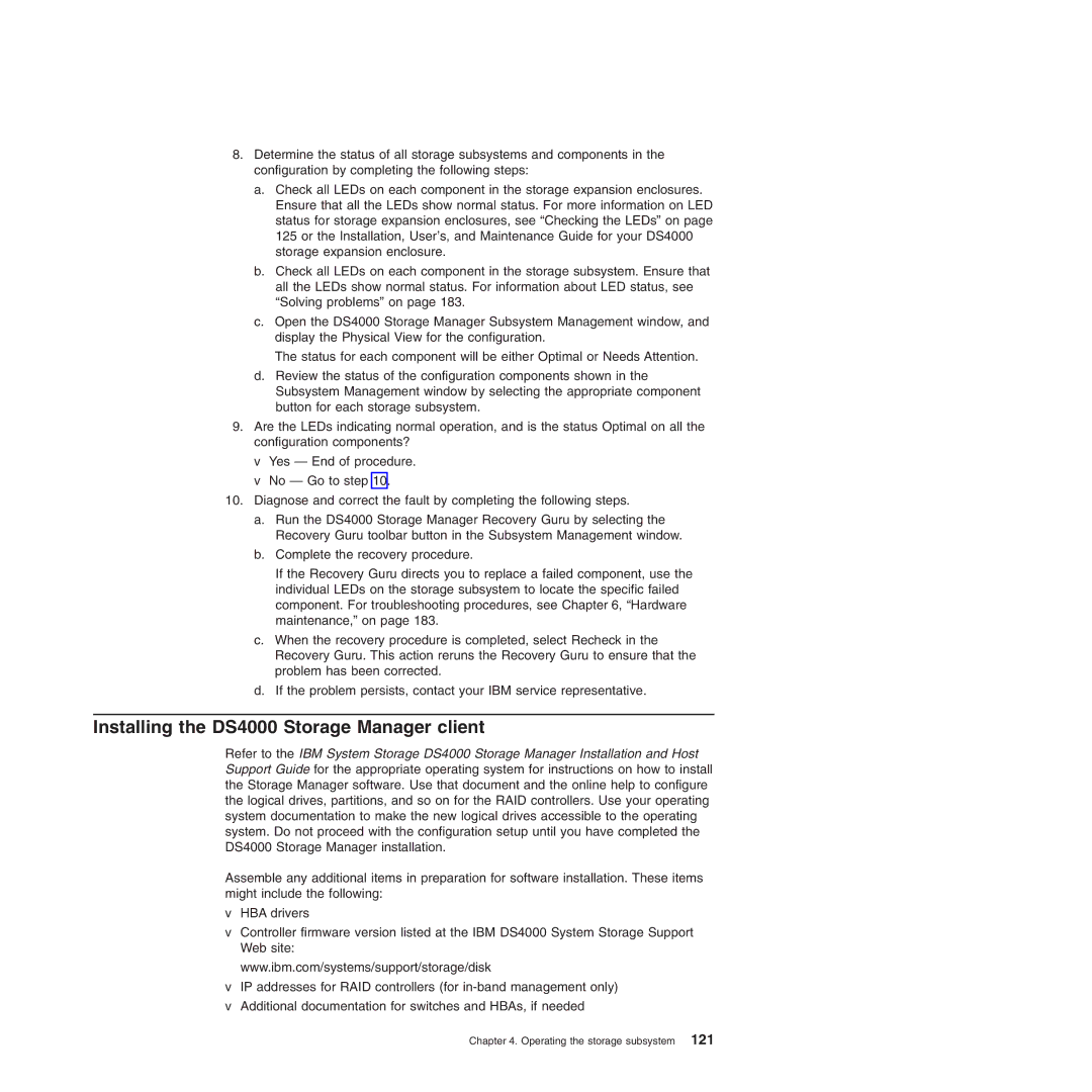 IBM DS4700 manual Installing the DS4000 Storage Manager client 