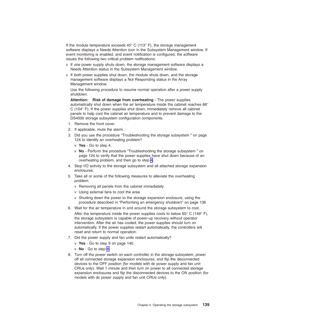 IBM DS4700 manual Operating the storage subsystem 