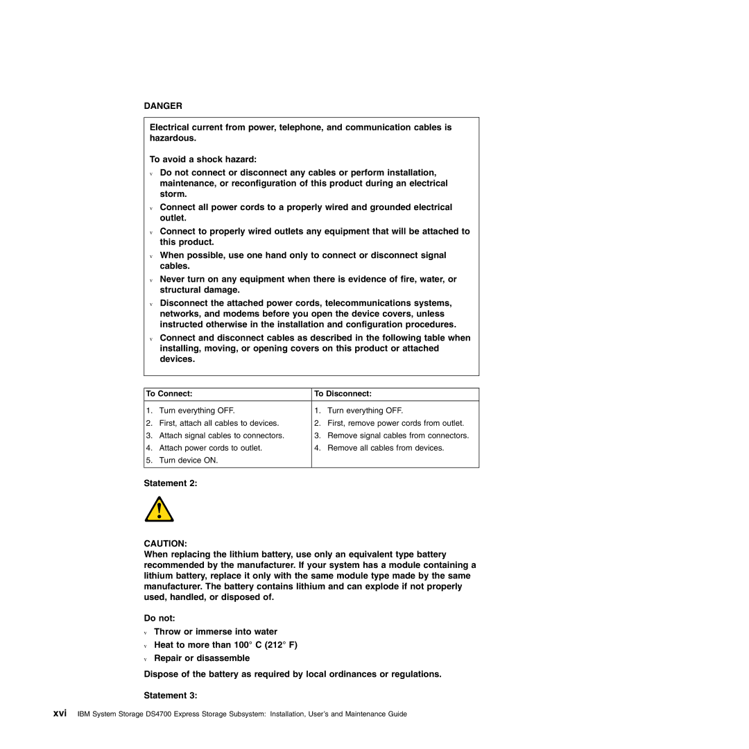 IBM DS4700 manual To Connect To Disconnect 