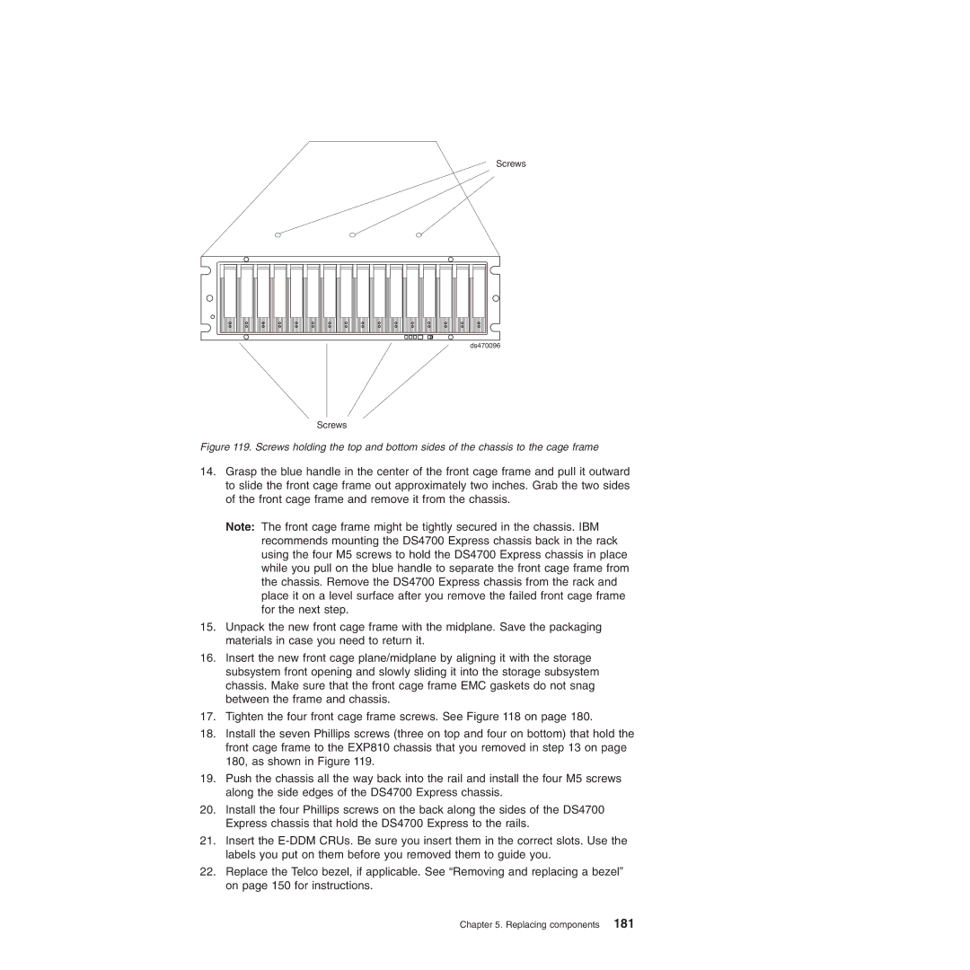 IBM DS4700 manual Screws 