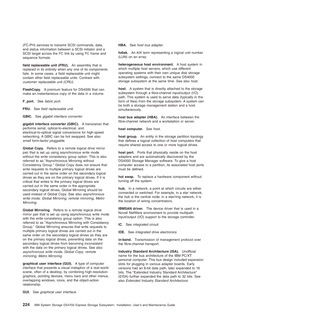 IBM DS4700 manual Host computer. See host 