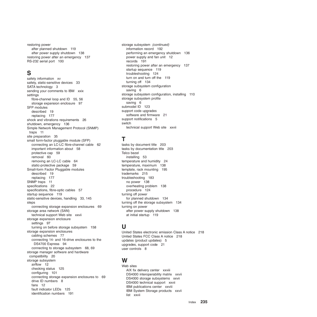 IBM DS4700 manual SFP modules Described Replacing 