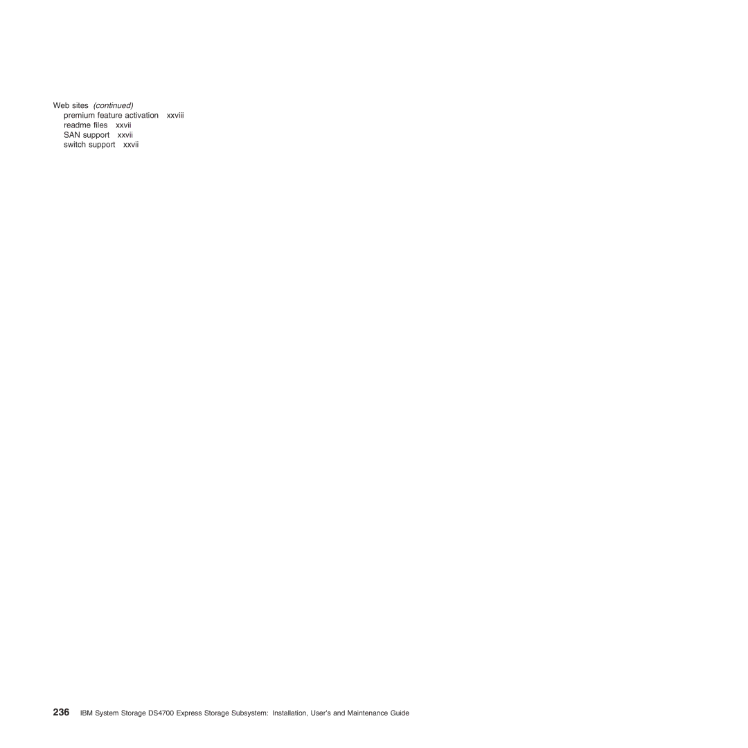 IBM DS4700 manual Web sites 