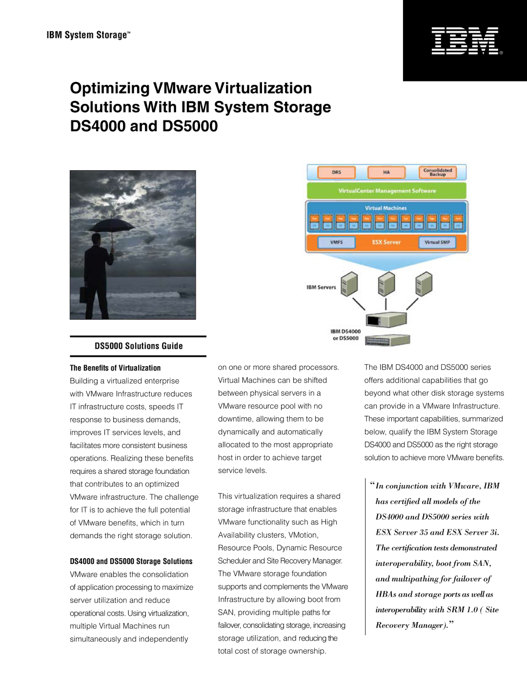 IBM manual DS5000 Solutions Guide, Benefits of Virtualization, DS4000 and DS5000 Storage Solutions 