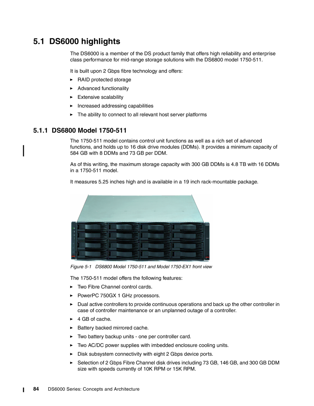 IBM DS6000 Series manual DS6000 highlights, 1 DS6800 Model 