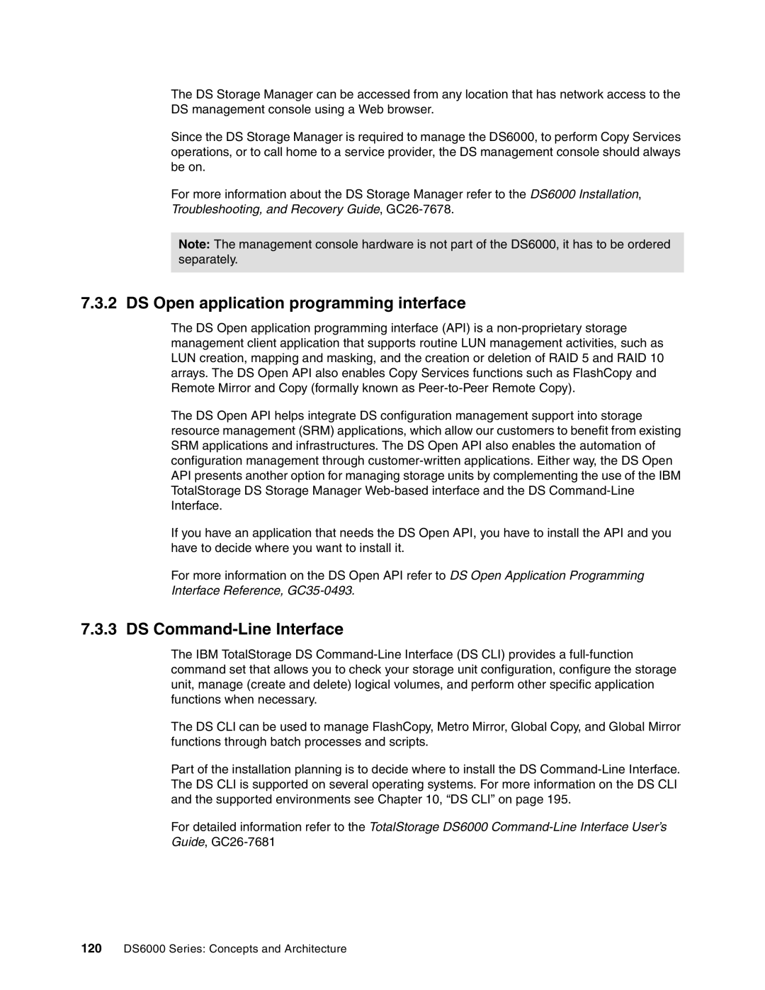 IBM DS6000 Series manual DS Open application programming interface, DS Command-Line Interface 